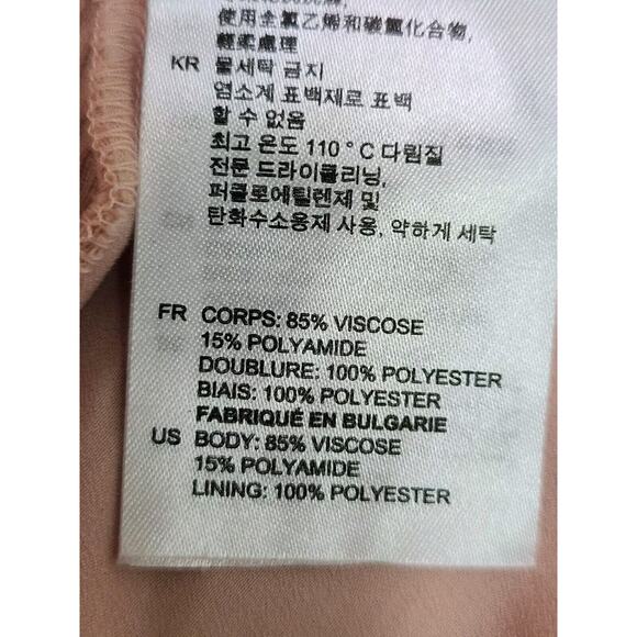 Sandro Women's Girly Ruffle-Trimmed Mini Dress Rose Pink Size 3 Pre-owned - Picture 14 of 16